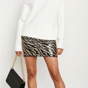 Nwt Cable& Gauge sequence Zebra Mini skirt size small